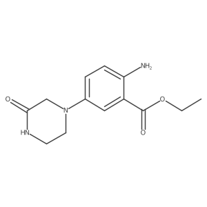 Ethyl 2-amino-5-(3-oxopiperazin-1-yl)benzoate结构式