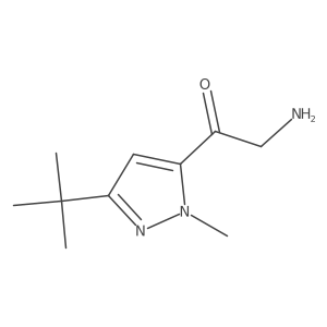 2-Amino-1-(5-tert-butyl-2-methylpyrazol-3-yl)ethanone Structure