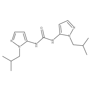 1,3-bis[1-(2-methylpropyl)-1H-pyrazol-5-yl]urea结构式