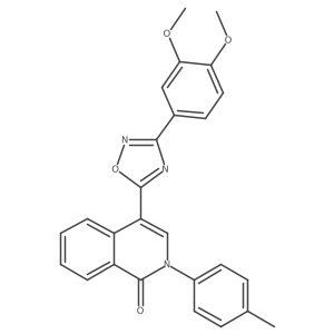 4-[3-(3,4-dimethoxyphenyl)-1,2,4-oxadiazol-5-yl]-2-(4-methylphenyl)isoquinolin-1(2H)-one结构式