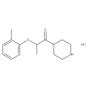2-(2-Methylphenoxy)-1-(piperazin-1-yl)propan-1-one hydrochloride Structure