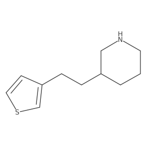 3-(2-(Thiophen-3-yl)ethyl)piperidine结构式