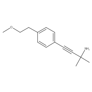 4-[4-(2-Methoxyethyl)phenyl]-2-methyl-3-butyn-2-amine Structure