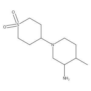 3-Piperidinamine, 4-methyl-1-(tetrahydro-1,1-dioxido-2H-thiopyran-4-yl)-结构式