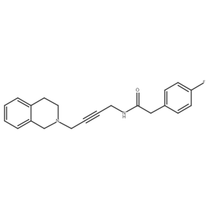 N-(4-(3,4-dihydroisoquinolin-2(1H)-yl)but-2-yn-1-yl)-2-(4-fluorophenyl)acetamide结构式
