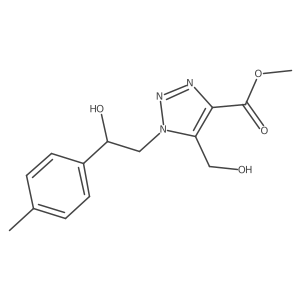 methyl 5-(hydroxymethyl)-1-[2-hydroxy-2-(4-methylphenyl)ethyl]-1H-1,2,3-triazole-4-carboxylate Structure