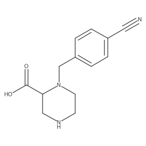1-(4-Cyanobenzyl)piperazine-2-carboxylic acid Structure