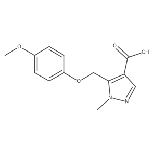 5-[(4-Methoxyphenoxy)methyl]-1-methylpyrazole-4-carboxylic acid Structure