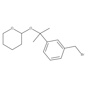 2-((2-(3-(Bromomethyl)phenyl)propan-2-yl)oxy)tetrahydro-2H-pyran结构式