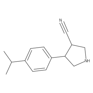 4-(4-Isopropylphenyl)pyrrolidine-3-carbonitrile结构式