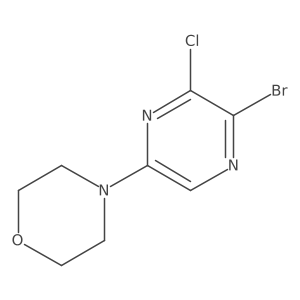 4-(5-Bromo-6-chloropyrazin-2-yl)morpholine结构式