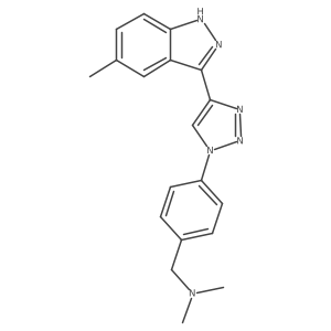 N,N-dimethyl-1-[4-[4-(5-methyl-1H-indazol-3-yl)triazol-1-yl]phenyl]methanamine Structure