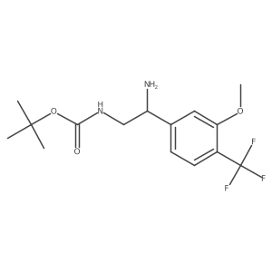 tert-butyl N-{2-amino-2-[3-methoxy-4-(trifluoromethyl)phenyl]ethyl}carbamate结构式