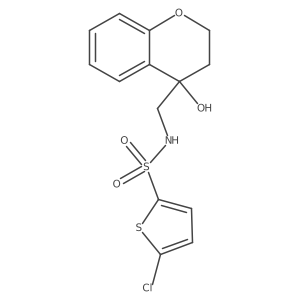 5-chloro-N-((4-hydroxychroman-4-yl)methyl)thiophene-2-sulfonamide结构式