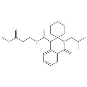 methyl N-{[2'-(2-methylpropyl)-1'-oxo-1',4'-dihydro-2'H-spiro[cyclohexane-1,3'-isoquinolin]-4'-yl]carbonyl}-beta-alaninate Structure
