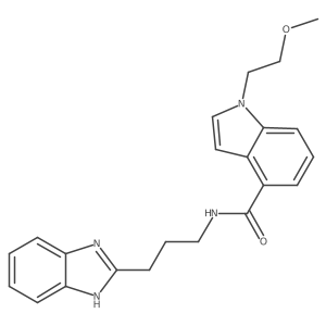 N-[3-(1H-benzimidazol-2-yl)propyl]-1-(2-methoxyethyl)-1H-indole-4-carboxamide结构式