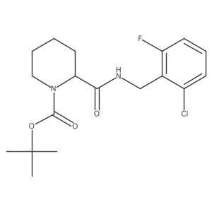 tert-Butyl 2-((2-chloro-6-fluorobenzyl)carbamoyl)piperidine-1-carboxylate结构式