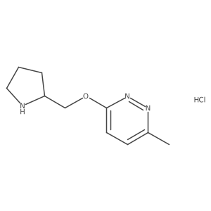 3-Methyl-6-(pyrrolidin-2-ylmethoxy)pyridazine hydrochloride Structure