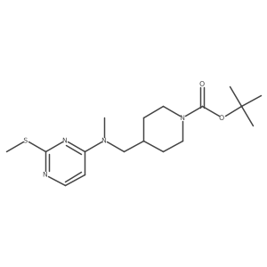 tert-Butyl 4-((methyl(2-(methylthio)pyrimidin-4-yl)amino)methyl)piperidine-1-carboxylate结构式