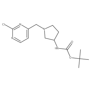 (R)-tert-butyl (1-((2-chloropyrimidin-4-yl)methyl)pyrrolidin-3-yl)carbamate Structure