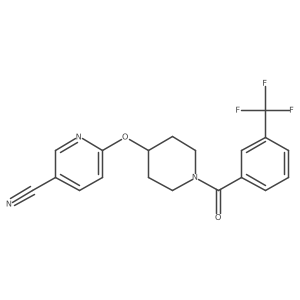 6-({1-[3-(Trifluoromethyl)benzoyl]piperidin-4-YL}oxy)pyridine-3-carbonitrile Structure