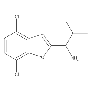 1-(4,7-Dichlorobenzofuran-2-yl)-2-methylpropan-1-amine结构式