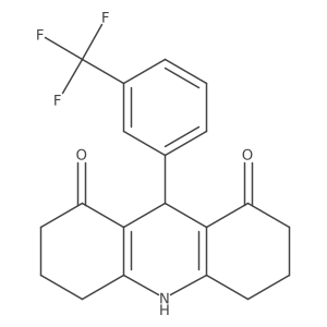9-(3-Trifluoromethylphenyl)-3,4,6,7,9,10-hexahydro-1,8(2H,5H)-acridinedione结构式