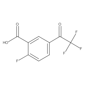 2-Fluoro-5-(trifluoroacetyl)benzoic acid Structure