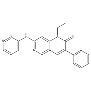 1-Ethyl-3-phenyl-7-(pyridazin-3-ylamino)-1,6-naphthyridin-2-one Structure