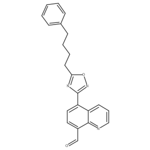 5-[5-(4-Phenylbutyl)-1,2,4-oxadiazol-3-yl]-8-quinolinecarboxaldehyde Structure