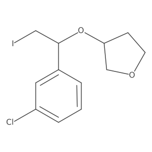 3-[1-(3-Chlorophenyl)-2-iodoethoxy]oxolane Structure
