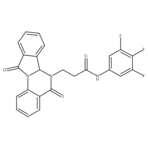 3-(5,11-dioxo-6a,11-dihydroisoindolo[2,1-a]quinazolin-6(5H)-yl)-N-(3,4,5-trifluorophenyl)propanamide Structure