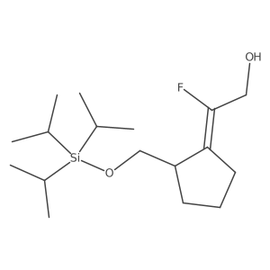 2-fluoro-2-[(1E)-2-({[tris(propan-2-yl)silyl]oxy}methyl)cyclopentylidene]ethan-1-ol Structure