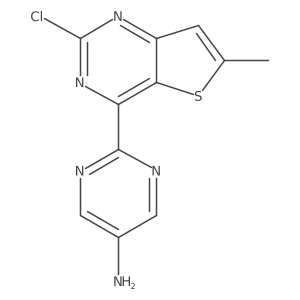2-(2-Chloro-6-methylthieno[3,2-d]pyrimidin-4-yl)pyrimidin-5-amine结构式
