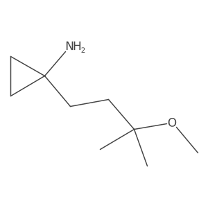 1-(3-Methoxy-3-methylbutyl)cyclopropan-1-amine结构式