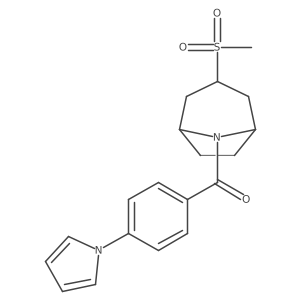 (4-(1H-pyrrol-1-yl)phenyl)((1R,5S)-3-(methylsulfonyl)-8-azabicyclo[3.2.1]octan-8-yl)methanone结构式