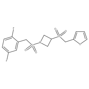 1-((2,5-Difluorobenzyl)sulfonyl)-3-((furan-2-ylmethyl)sulfonyl)azetidine结构式