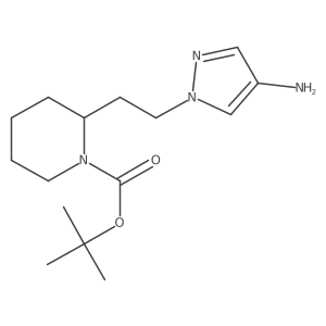 tert-Butyl 2-(2-(4-amino-1H-pyrazol-1-yl)ethyl)piperidine-1-carboxylate Structure
