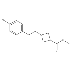 1-[2-(4-Chlorophenyl)ethyl]-3-azetidinecarboxylic acid methyl ester结构式