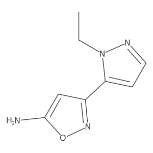 3-(1-Ethyl-1H-pyrazol-5-yl)isoxazol-5-amine Structure