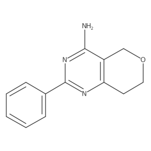 2-phenyl-5H,7H,8H-pyrano[4,3-d]pyrimidin-4-amine结构式