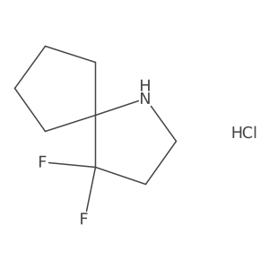 4,4-Difluoro-1-azaspiro[4.4]nonane hydrochloride结构式
