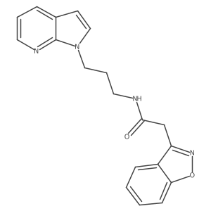 N-(3-(1H-pyrrolo[2,3-b]pyridin-1-yl)propyl)-2-(benzo[d]isoxazol-3-yl)acetamide Structure