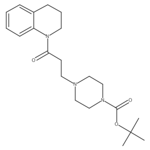 Tert-butyl 4-[3-oxo-3-(1,2,3,4-tetrahydroquinolin-1-yl)propyl]piperazine-1-carboxylate结构式