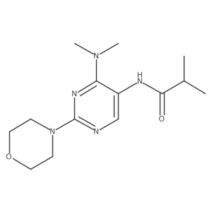 N-(4-(dimethylamino)-2-morpholinopyrimidin-5-yl)isobutyramide结构式