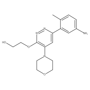 2-((6-(5-Amino-2-methylphenyl)-4-morpholinopyridazin-3-yl)oxy)ethanol结构式