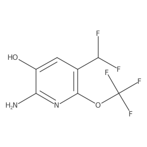2-Amino-5-(difluoromethyl)-6-(trifluoromethoxy)pyridin-3-ol结构式