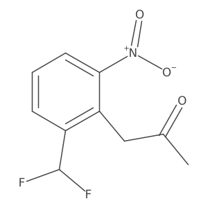 1-(2-(Difluoromethyl)-6-nitrophenyl)propan-2-one结构式