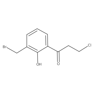 1-(3-(Bromomethyl)-2-hydroxyphenyl)-3-chloropropan-1-one Structure