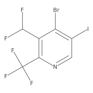 4-bromo-3-(difluoromethyl)-5-iodo-2-(trifluoromethyl)pyridine结构式